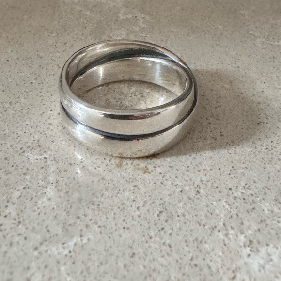 James Avery 925 Endless Love Double Band Crossover ring size 9 retired design - Picture 2 of 4